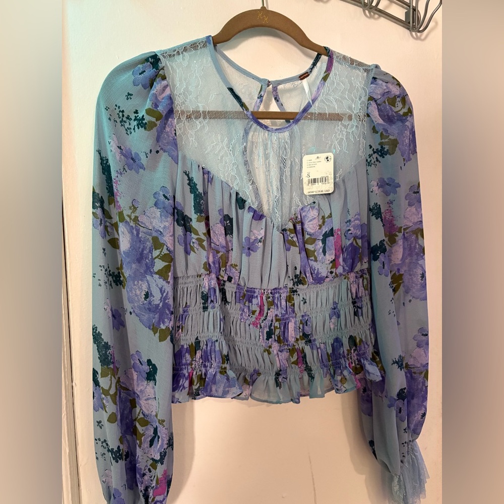 Free People Lace Blouse- Small